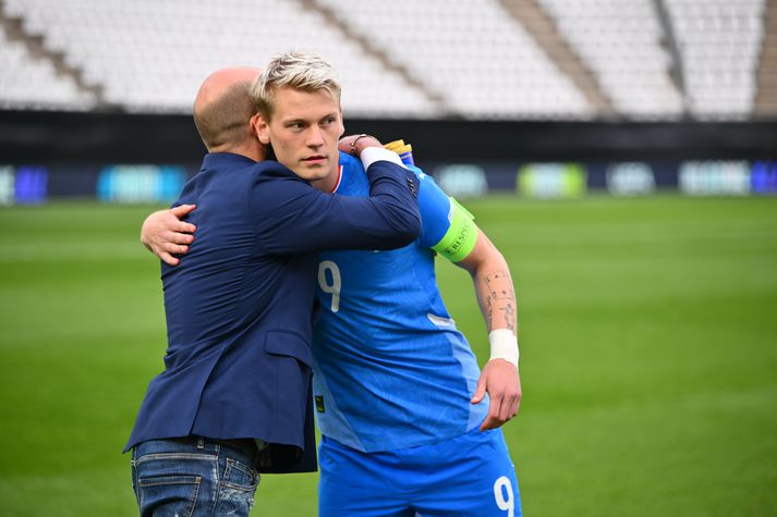 Orri fyririliði og Arnar landsliðsþjálfari fyrir seinni leik Íslands gegn Kósovó