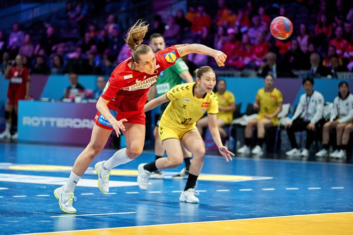 Andrea Ulrika Aagot Hansen skoraði sex mörk fyrir Danmörku í kvöld og varð markahæst.