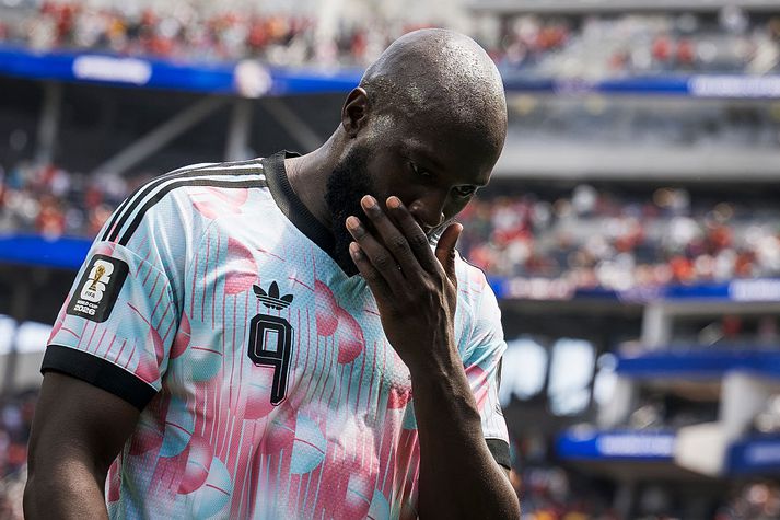 Romelu Lukaku komst með Belgíu í 8-liða úrslitin á HM en þar tapaði liðið 2-1 fyrir Spáni.