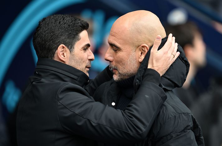 Arteta og Guardiola takast á í dag.