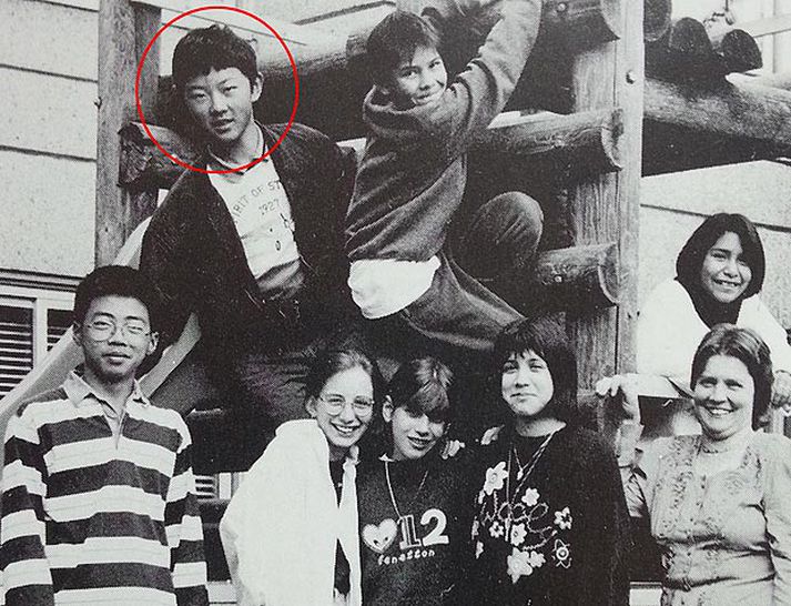 Kim Jong-un í Sviss árið 1995.