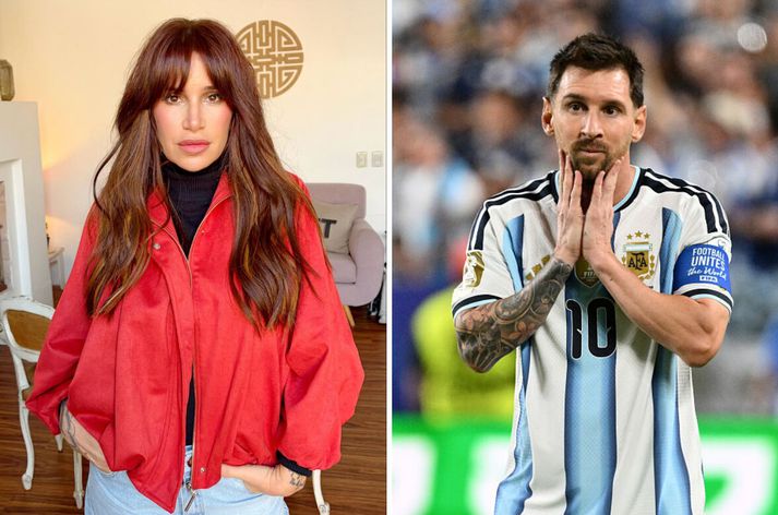 Florencia Pena laug því að áhorfendum að pabbi Lionels Messi væri dáinn. Hann glímir við veikindi.