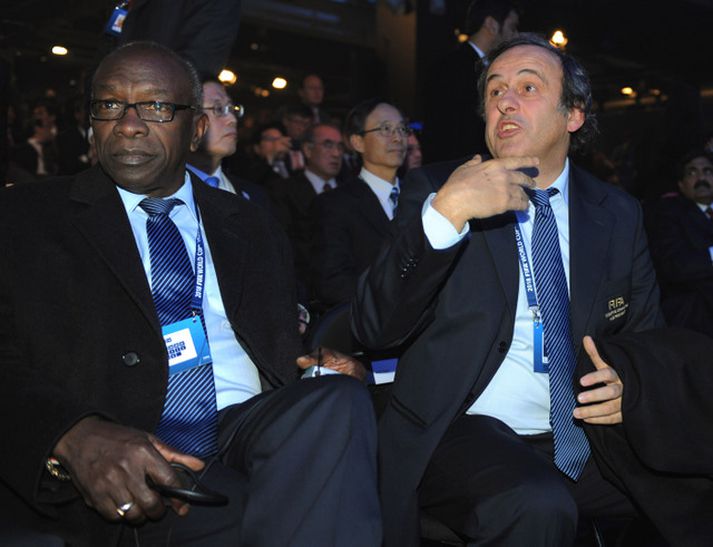 Jack Warner formaður CONCACAF ásamt Michel Platini formanni UEFA