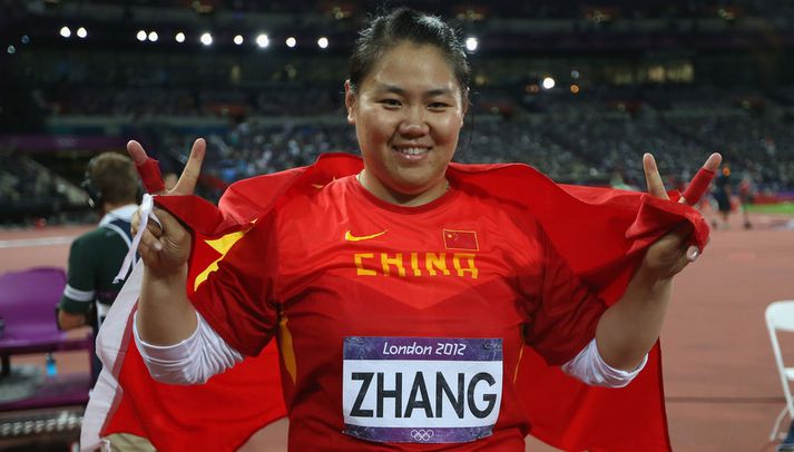 Zhang Wenxiu frá Kína hélt að hún hefði unnið brons en svo var ekki.
