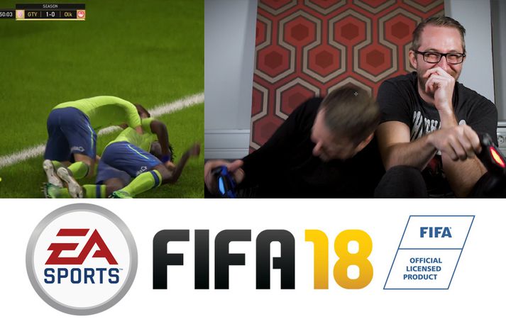 Óli og Tryggvi hafa sett sér það markmið að komast í fyrstu deild í FIFA 18.