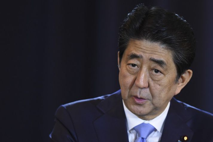 Shinzo Abe er forsætisráðherra Japans.