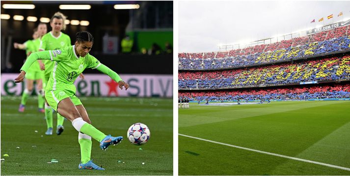 Sveindís Jane Jónsdóttir mætir á troðfullan Nývang þegar Wolfsburg heimsækir Barcelona í Meistaradeild Evrópu.