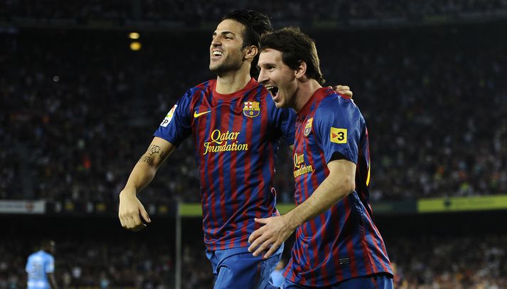 Cesc Fabregas og Lionel Messi eru góðir félagar.