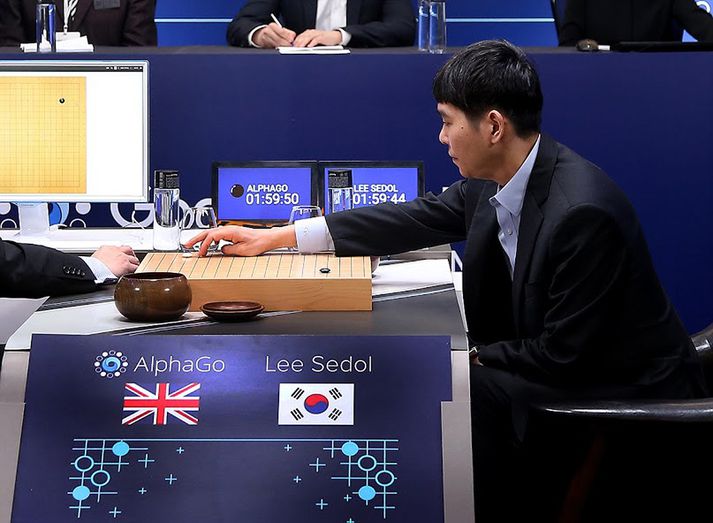 Frá viðureign AlphaGo og Lee Sedol.