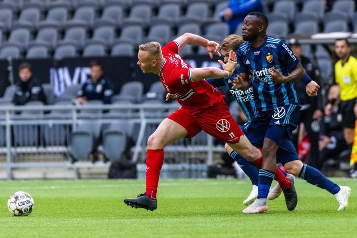 Kolbeinn Sigþórsson hefur átt fast sæti í liði Gautaborgar á leiktíðinni en spilar tæplega með liðinu um helgina.