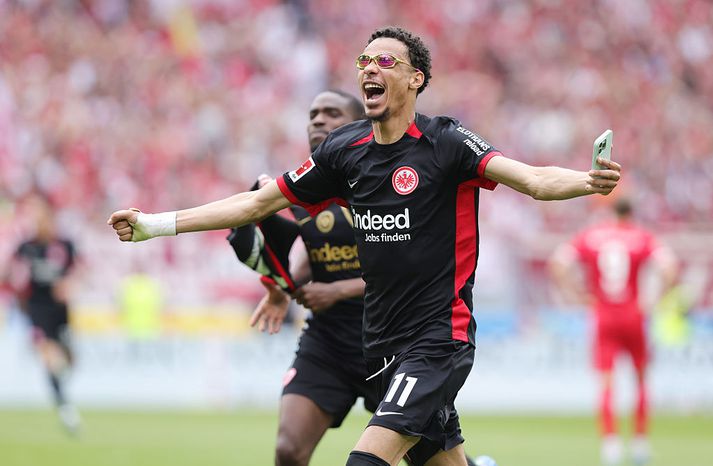 Hugo Ekitike var í stuði með Frankfurt í vetur.