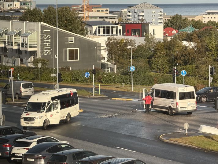Mynd frá vettvangi.