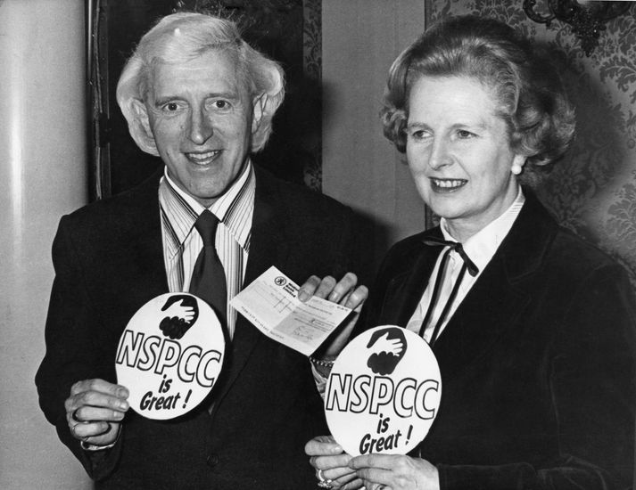 Savile og Margaret Thatcher voru góðvinir.