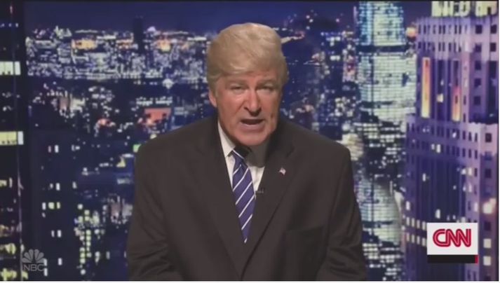 Alec Baldwin sem Donald Trump.