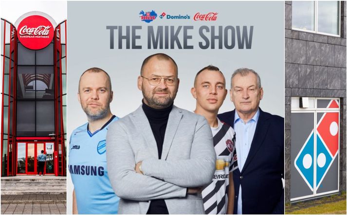 The Mike Show hefur borið merki Thule, Domino's og Coca-Cola.