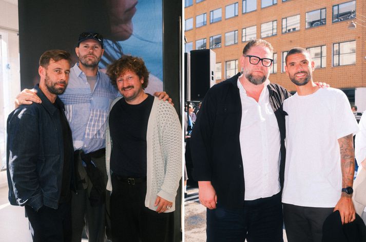 Kempurnar Mikkel Hansen og Guðlaugur Victor létu sig ekki vanta.