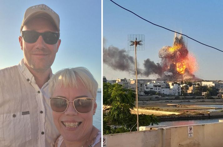 Sturla Þór Björnsson og Rebekka Halldórsdóttir eru nú í fríi á Möltu.