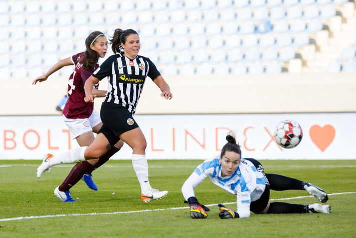 Guðmunda Brynja Óladóttir, leikmaður KR, segir liðið eiga heima í deild þeirra bestu.