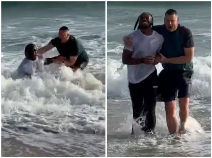 Antoine Semenyo fór á bólakaf eins og má sjá hér.