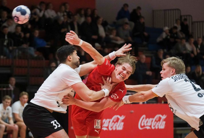 Freyr Aronsson var öflugur í kvöld með sjö mörk.