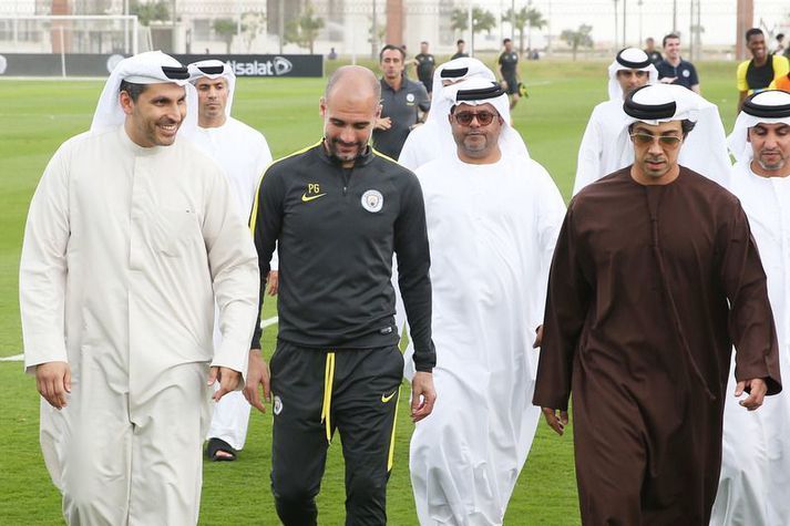 Mynd úr æfingaferð Man City til Abu Dhabi. 