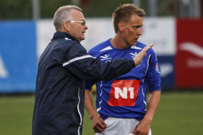 Bjarki Páll Eysteinsson  og Bjarni Jóhannsson, fyrrum þjálfari Stjörnunnar. 