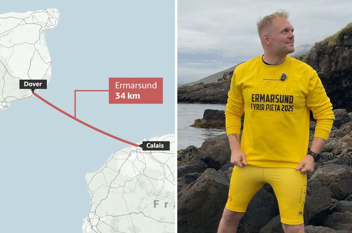 Sundið nemur 34 kílómetrum og er ein vinsælasta þrekraun reyndra sundkappa heims.