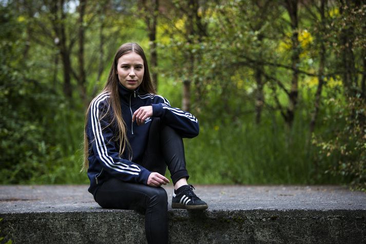 Guðrún Ýr heldur mikið upp á Adidas-merkið og klæðist því við öll möguleg tækifæri.