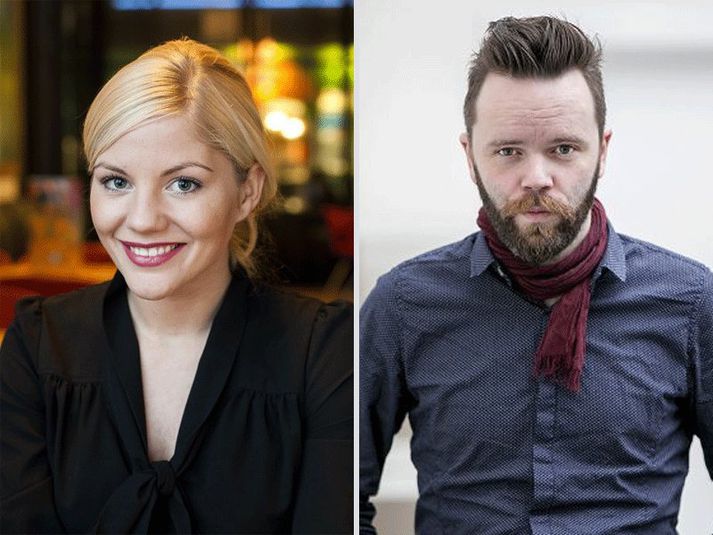 Eva Laufey Kjaran Hermannsdóttir, matarbloggari og Eurovision-aðdáandi. Vignir Rafn Valþórsson, leikari og tónlistarunnandi.