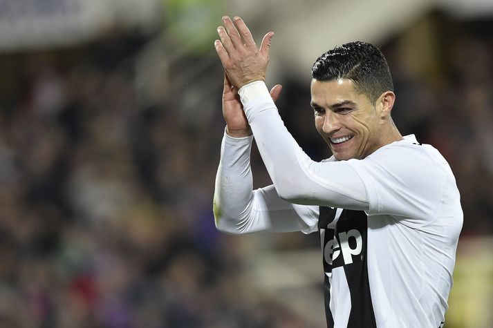 Cristiano Ronaldo fagnaði sigri á móti Juventus í réttarsalnum.
