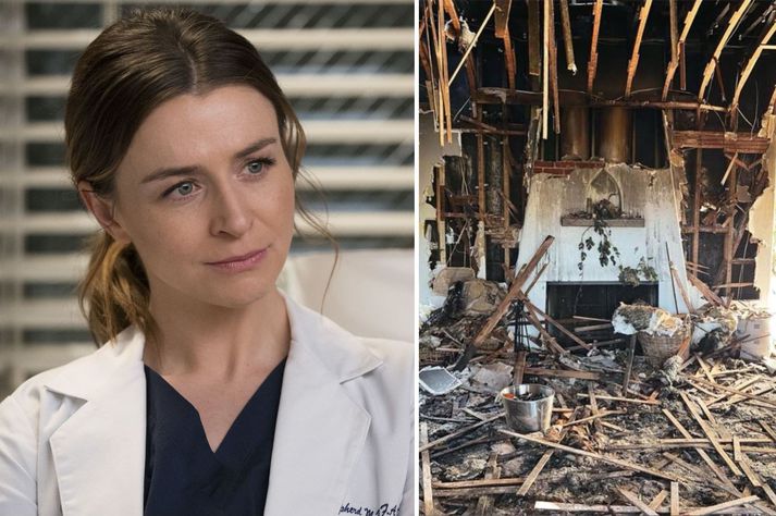 Caterina Scorsone er þakklát fyrir að hafa náð að koma sér og börnunum sínum út. Hún syrgir þó gæludýrin sín sem ekki tókst að bjarga úr eldsvoðanum.