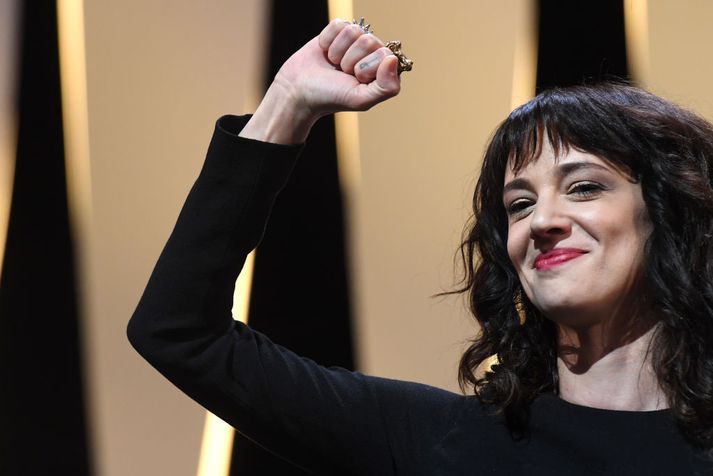 Asia Argento á Cannes-kvikmyndahátíðinni í maí síðastliðnum.