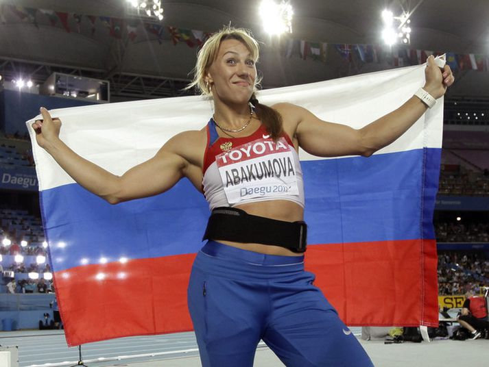 Mariya Abakumova frá Rússlandi.