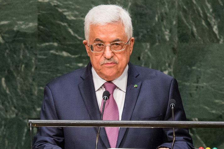 Mahmoud Abbas, forseti Palestínu, á allsherjarþingi SÞ.
