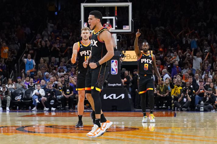 Devin Booker er búinn að vera frábær í þessari úrslitakeppni.