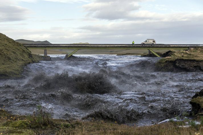 Miklar skemmdir urðu á landi í Skaftárhlaupi í fyrra.