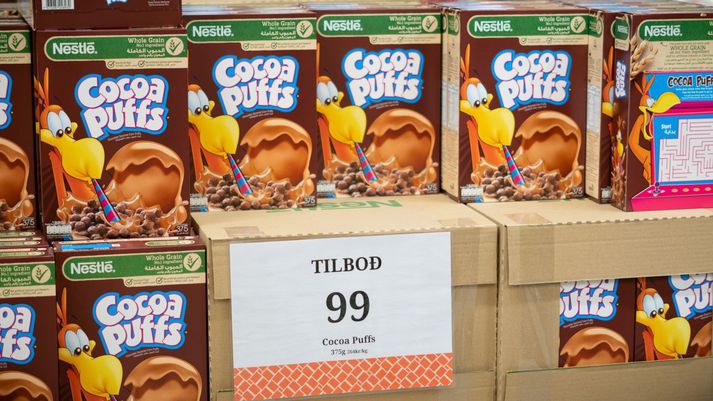 Þessi sending af Cocoa Puffs kostar nú 99 krónur. Það er þó ekki vegna þess að hætta á að selja vöruna.