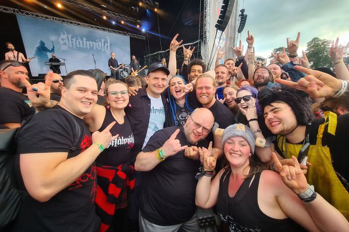 Forseti Íslands ásamt gestum Wacken open air tónlistarhátíðarinnar.