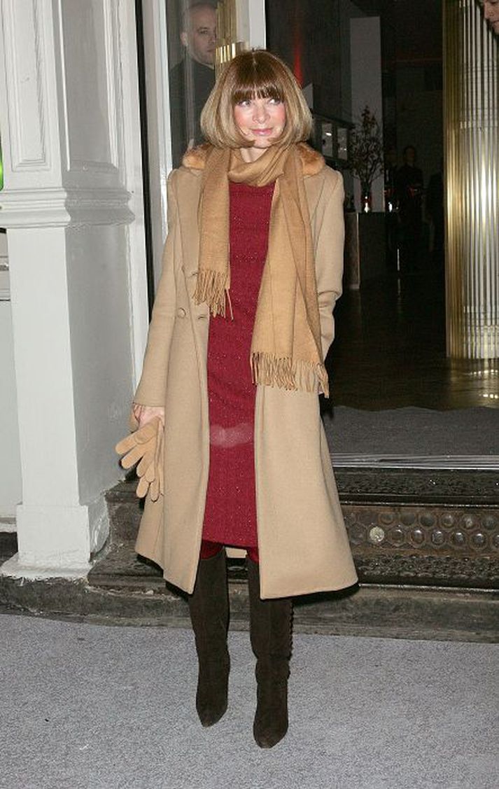 Anna Wintour neitaði að heilsa Kim Kardashian á tískuvikunni í New York. 
Nordicphotos/getty
