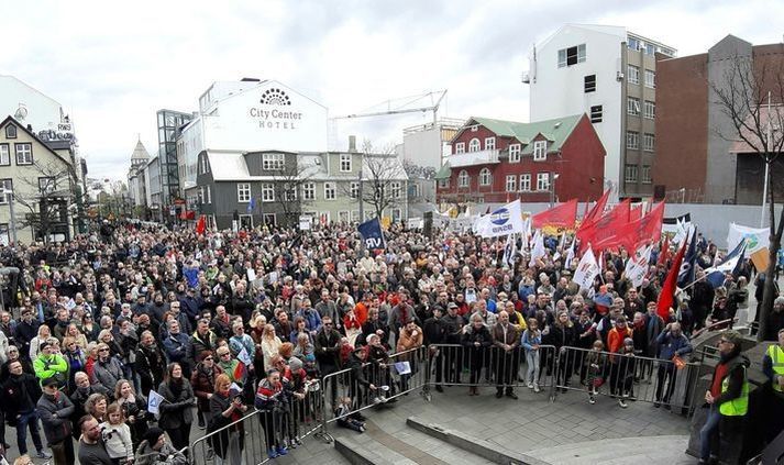 Safnast verður saman á Ingólfstorgi í dag.