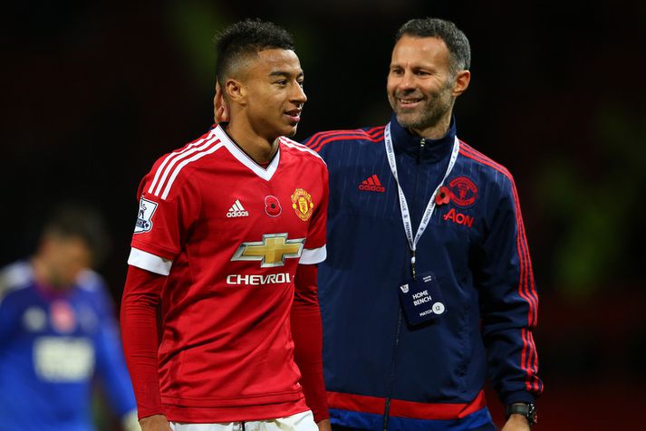 Jesse Lingard fæddist eftir að Ryan Giggs, aðstoðarþjálfari Louis van Gaal, spilaði fyrsta leikinn fyrir United.