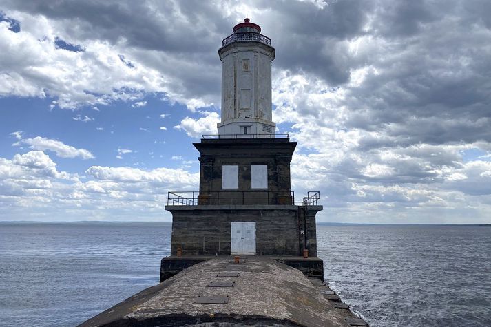 Þessi viti stendur við Keweenaw-flóa í Michigan.