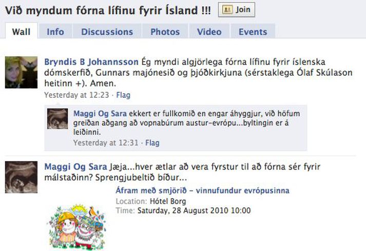 Skjáskot af síðunni. Lögreglan beinir rannsókn sinni að þeim sem skrifaði ummælin.