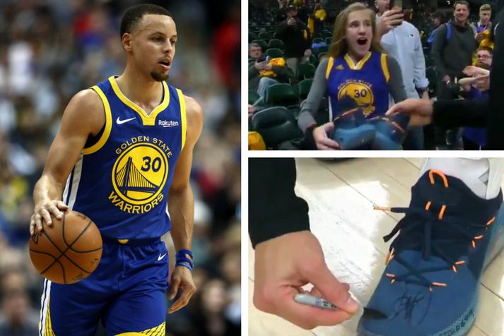 Stephen Curry, skórnir og stúlkan.