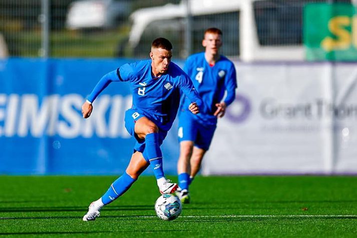 Andri Fannar Baldursson í leik með íslenska undir 21 árs landsliðinu