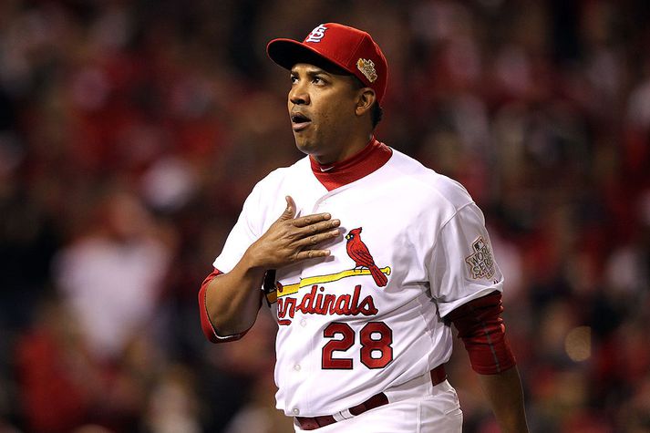Octavio Dotel er hér í leik með St. Louis Cardinals.