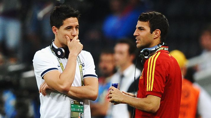 Samir Nasri og Cesc Fabregas