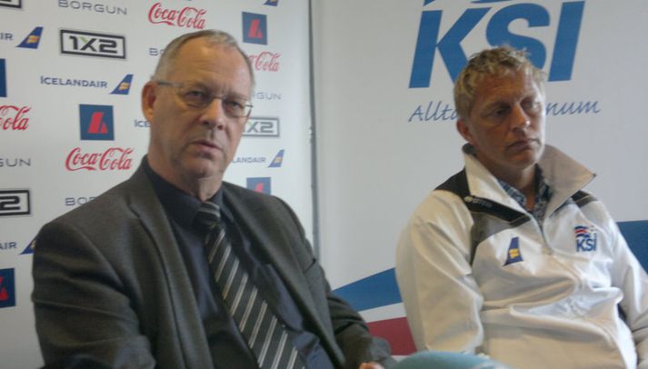 Lars Lagerbåck er í höfuðstöðvum KSÍ.