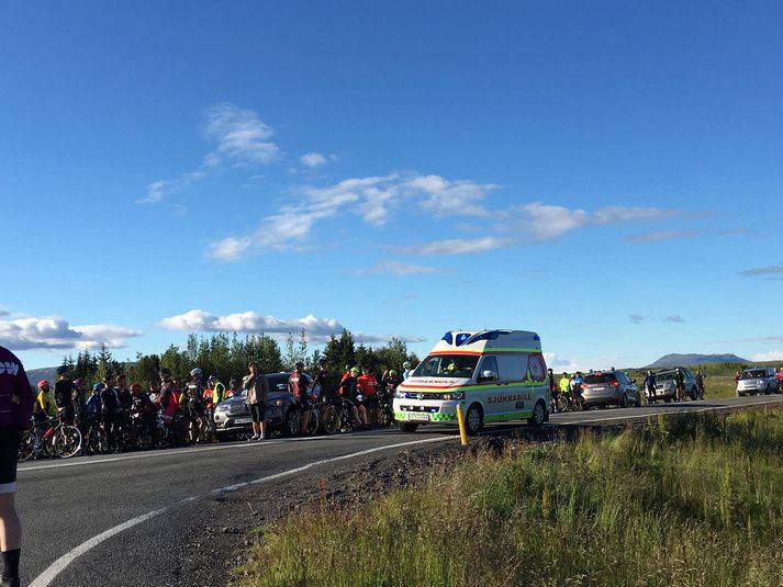 Einar Bárðarson er þakklátur þeim viðbragðsaðilum sem voru til taks í keppninni í gær.