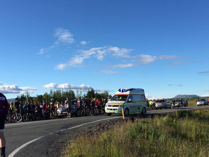 Einar Bárðarson er þakklátur þeim viðbragðsaðilum sem voru til taks í keppninni í gær.